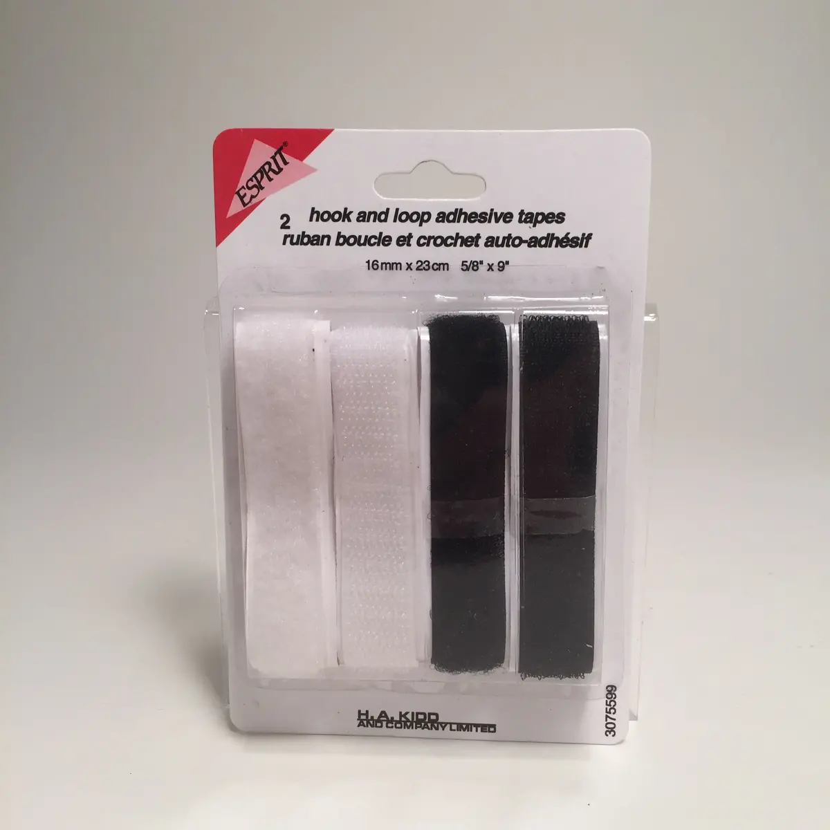 Velcro - Blk/Wht - 9" - Adhesive Back 1