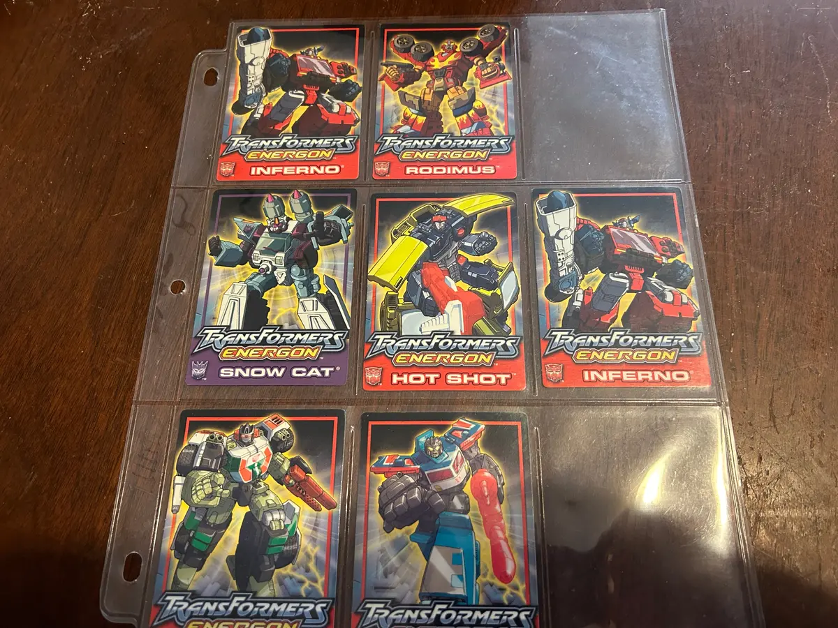 Tf Energon Figure Card / Sticker Lot 1