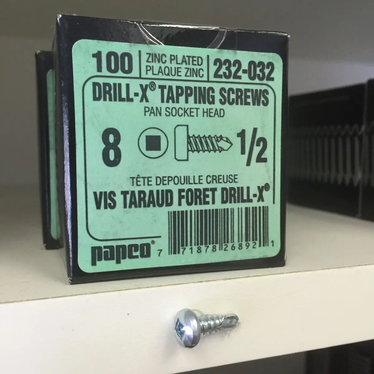 Screws - Self Tapping - #8 - 1/2" - 100Pk 1