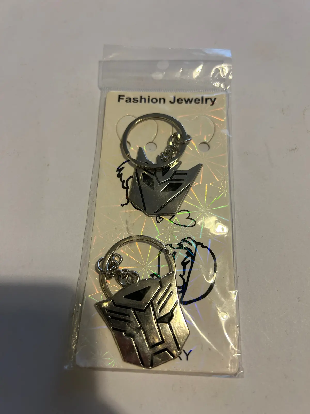 Tf Autobot & Decepticon Logo Keychain Set - New 1