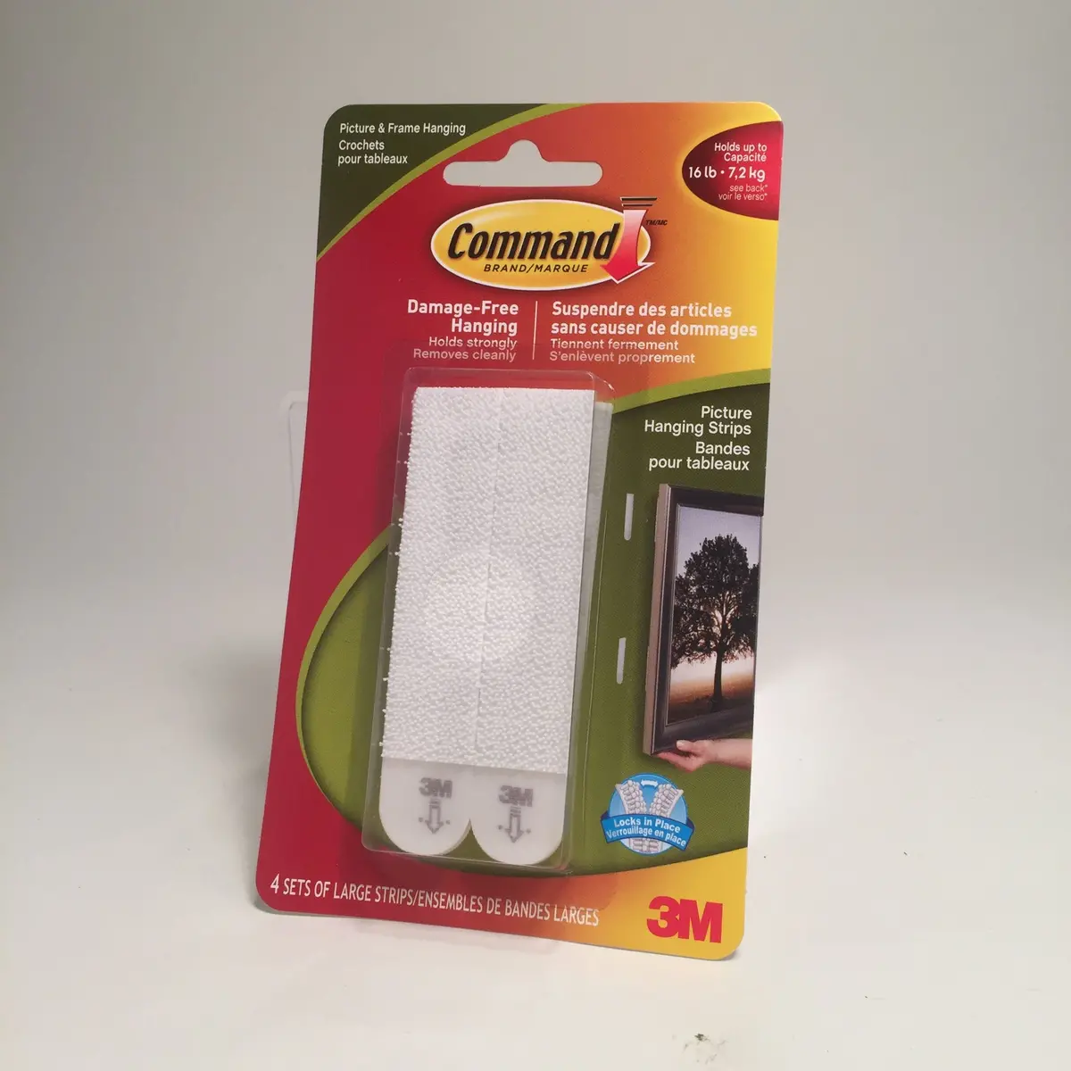 3M Command - Picture Hanging Strips - Lg - White 1