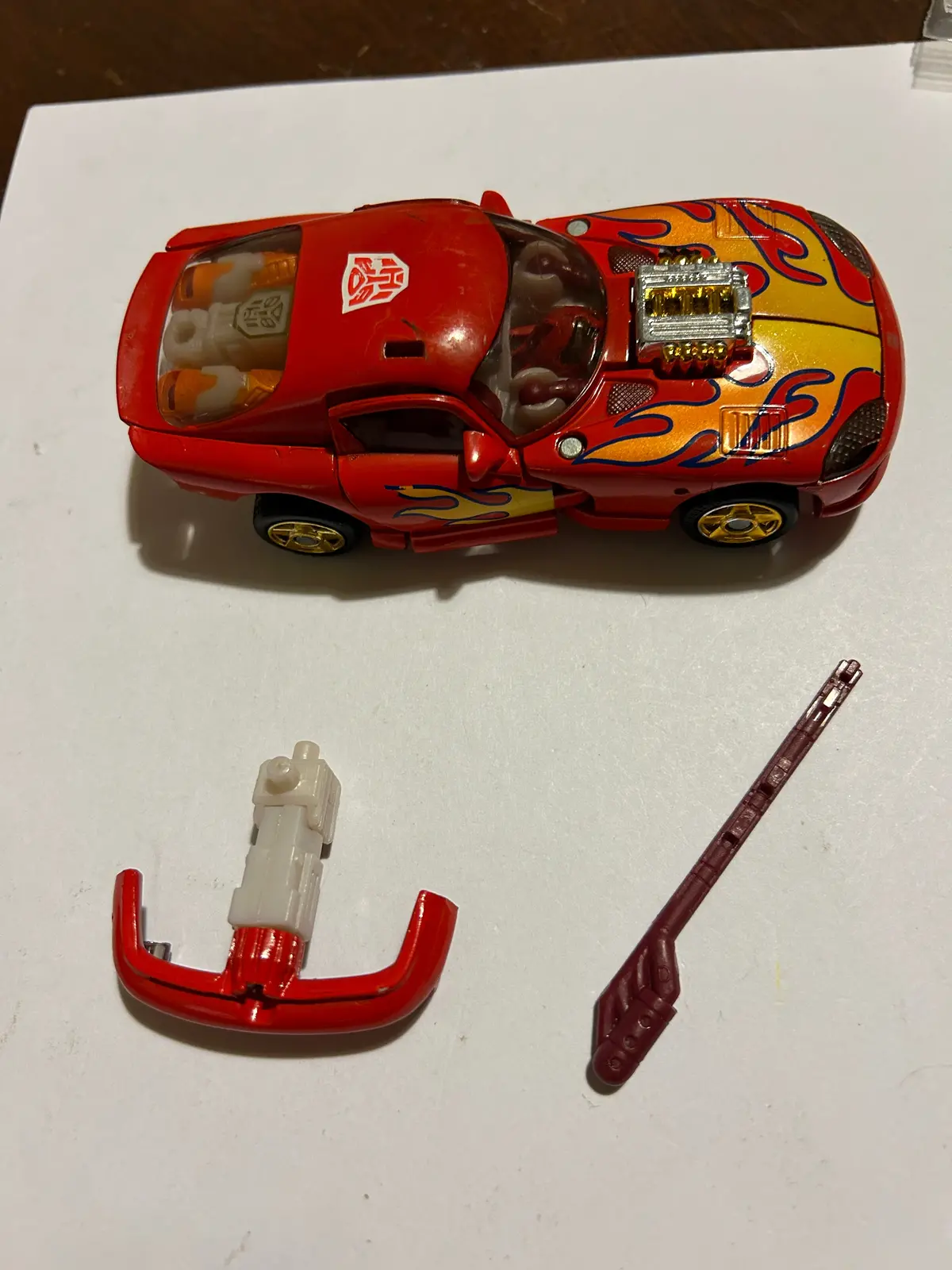 Tf Rid2001 Sideburn Super (Red) Incomplete 1
