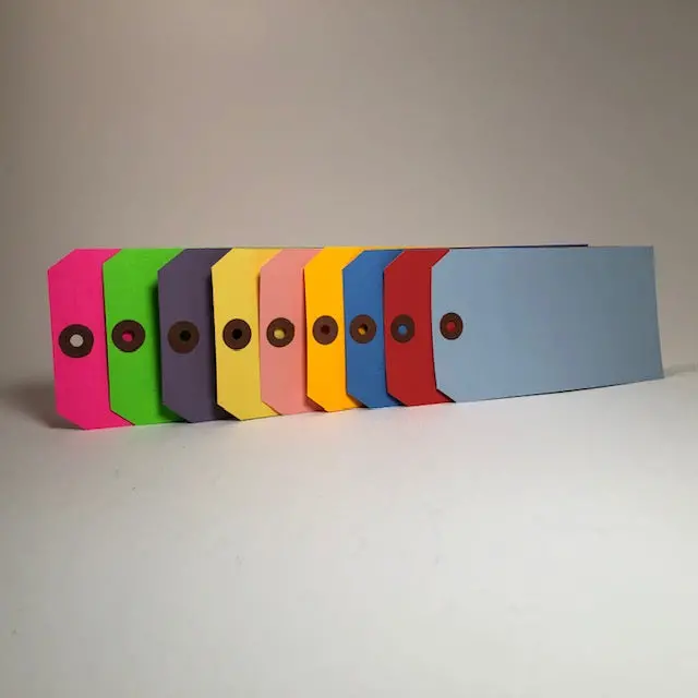 Wardrobe Tags - #8 - Various Colours 1
