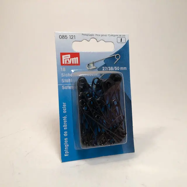 Safety Pins - Black - 18Pk 1