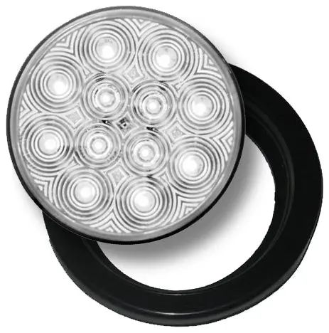 4" Round Led Back Up Light With Grommet And Pigtail , 12 Diodes 1