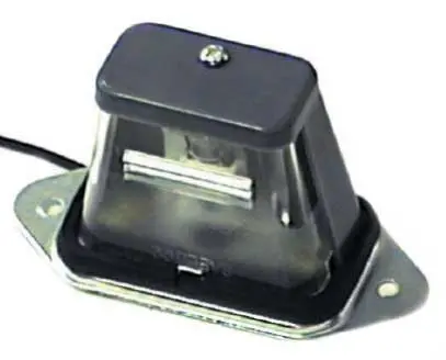 License Plate Light, Gray Plastic , Clear Lens, One Wire, 1-7/8" X 2-1/4" X 1-1/2" 1