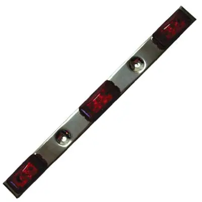 Led I.D. Bar, Stainless Metal Base And White Base  , Red Light 1