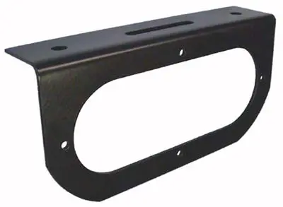 "L" Bracket , 6" Oval , Grommet Mount , Black 1