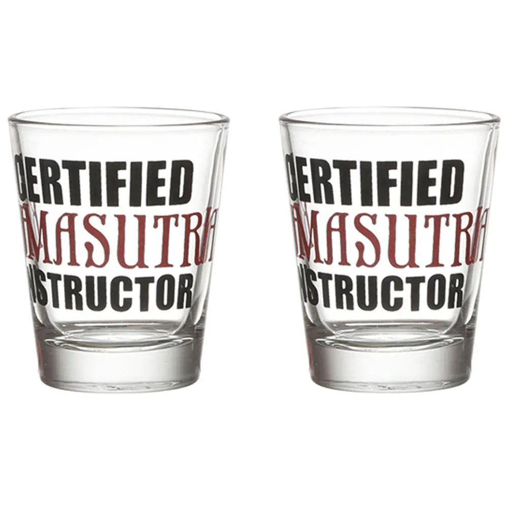 Certified Kamasutra Instructor Shot Glass Set Of 2 1