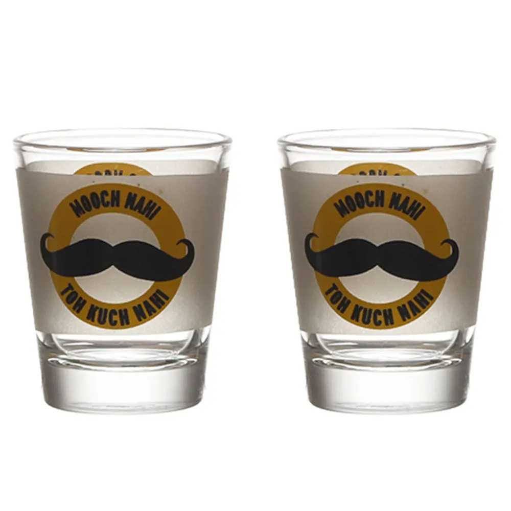Mooch Nahi To Kuch Nahi Shot Glass Set Of 2 1
