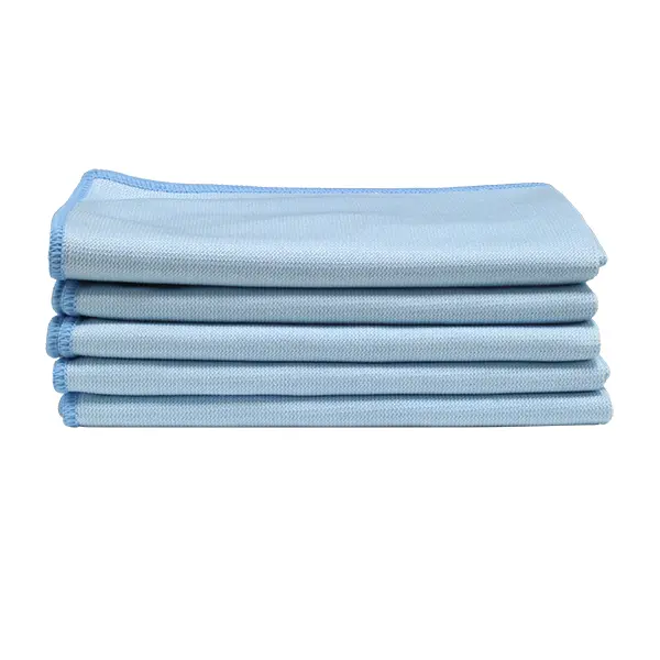 The Rag Company Premium Glass And Window Towel Blue 5 Pack 1