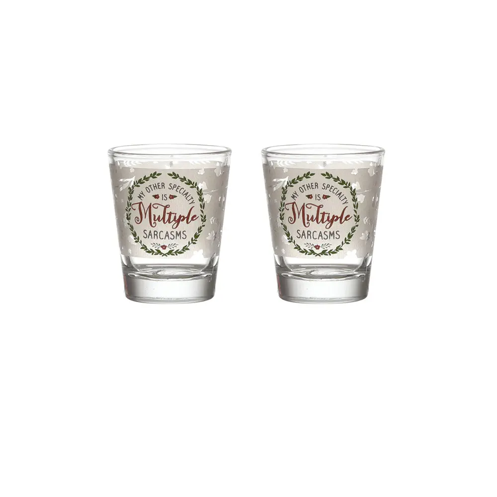 Multiple Sarcasms Shot Glass Set Of 2 1