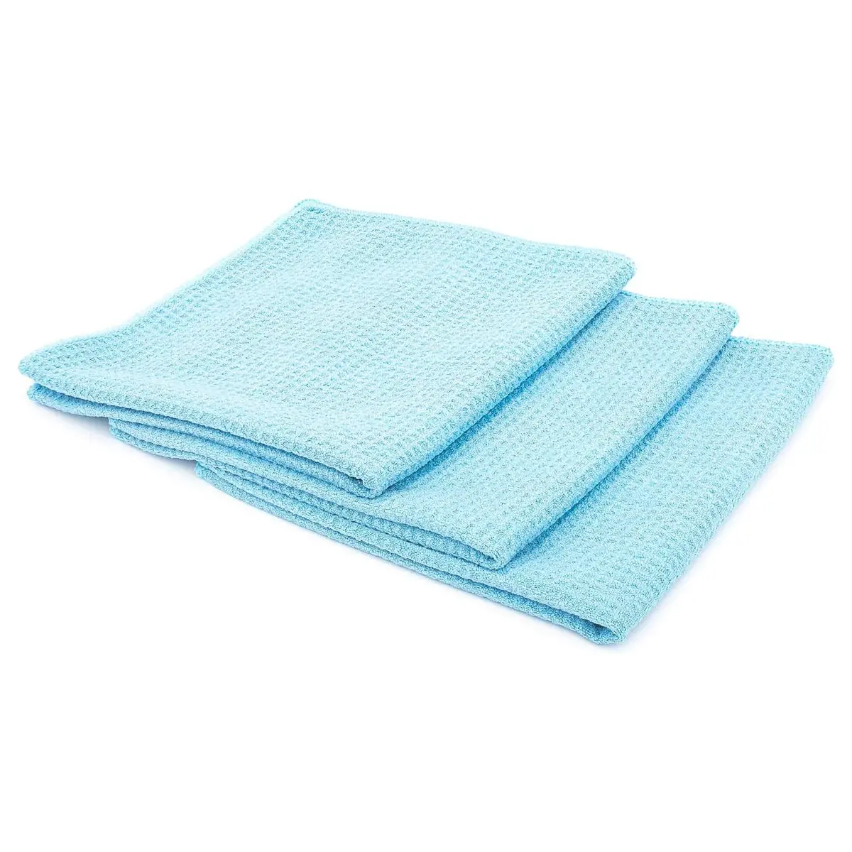The Rag Company *3Pk* Microfiber Waffle Weave Towel - Blue (16X16) 1