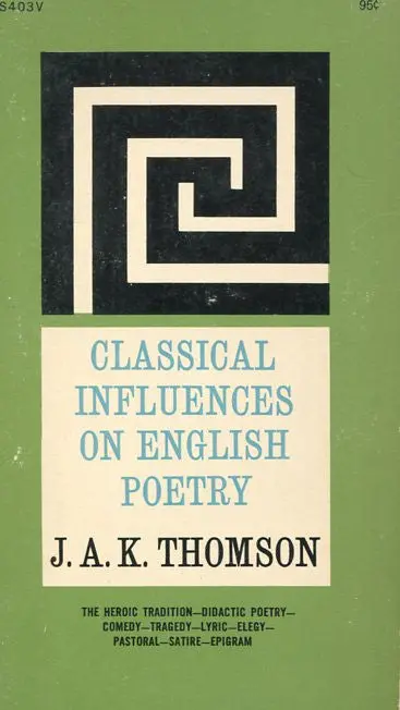Classical Influences On English Poetry 1
