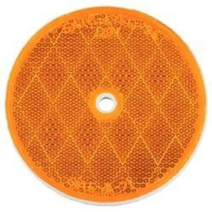 Center Hole Mount Reflector - Amber Or Red 1