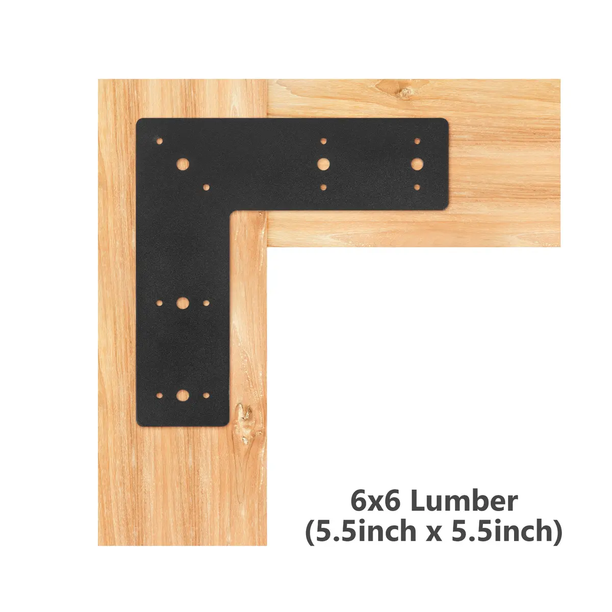 Sihnman 10"X10" Corner Braces For Wood (2 Pcs)- Powder Coated Steel L Brackets, Corner Braces, Corner Bracket And L Mending Plates, Seismic Retro 1