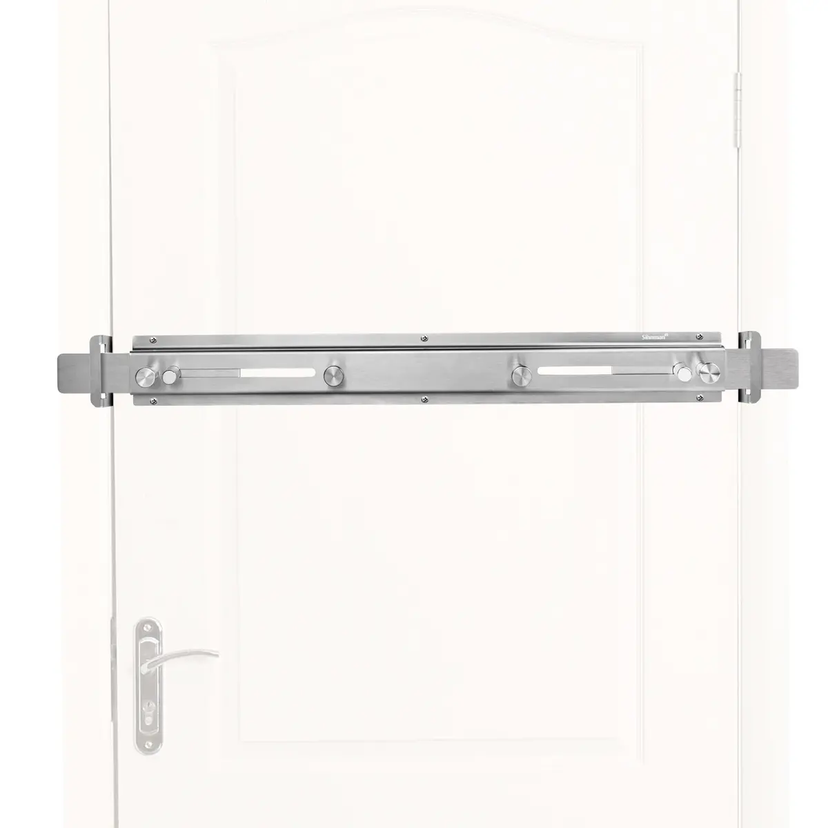 Door Barricade Bar With Door Hook Door Hanger (Stainless Steel) For Door Security Reinforcement And Home Protection. Stop House Intruder And Childproof. 1