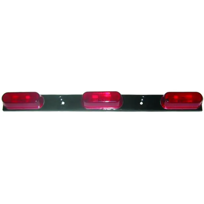 I.D. Light Bar - Black Or White Metal Base - Amber Or Red 1