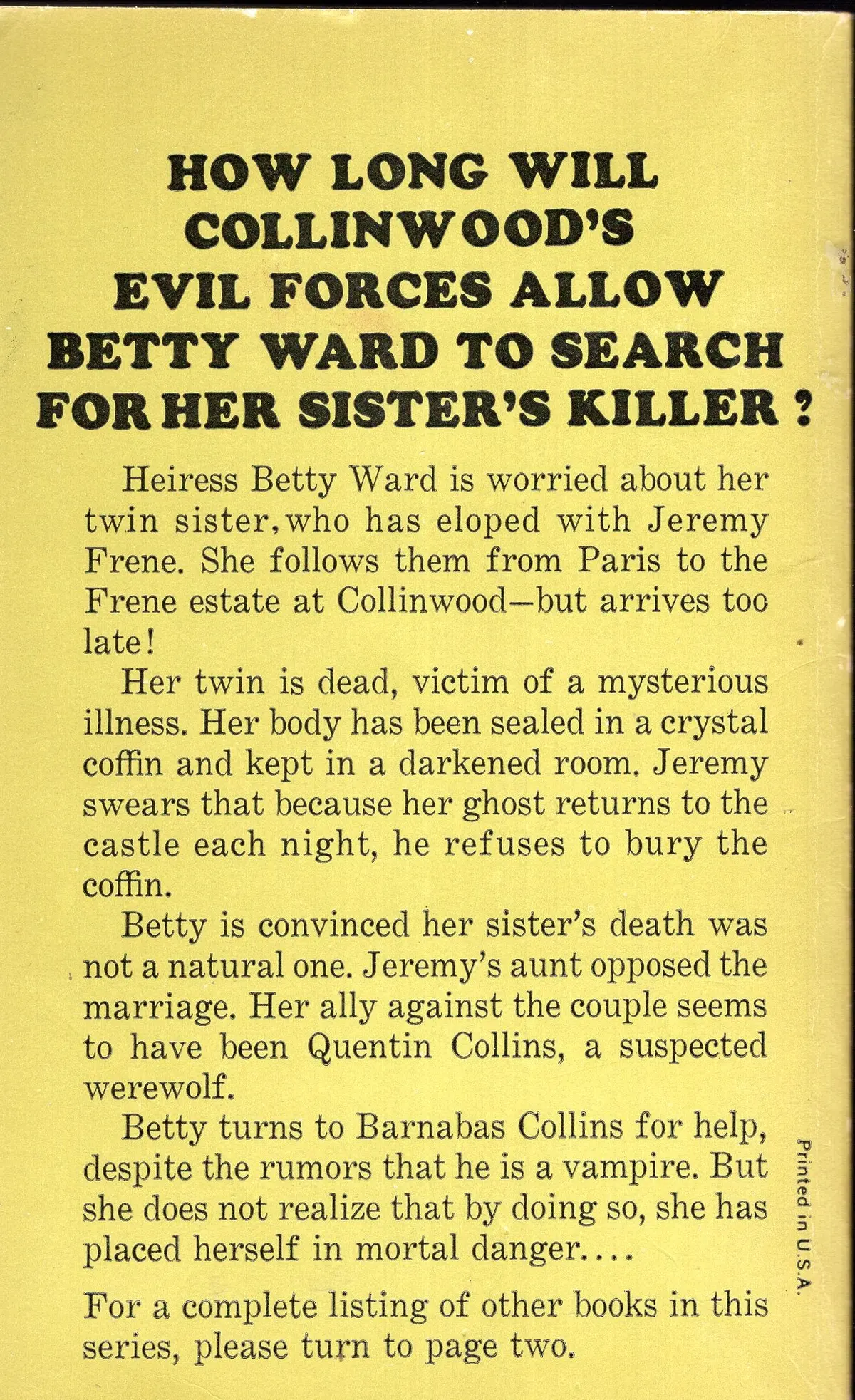 Dark Shadows #19 Barnabas Quentin And The Crystal Coffin 2