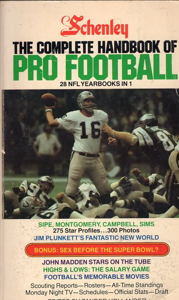 Schenley The Complete Handbook Of Pro Football 1