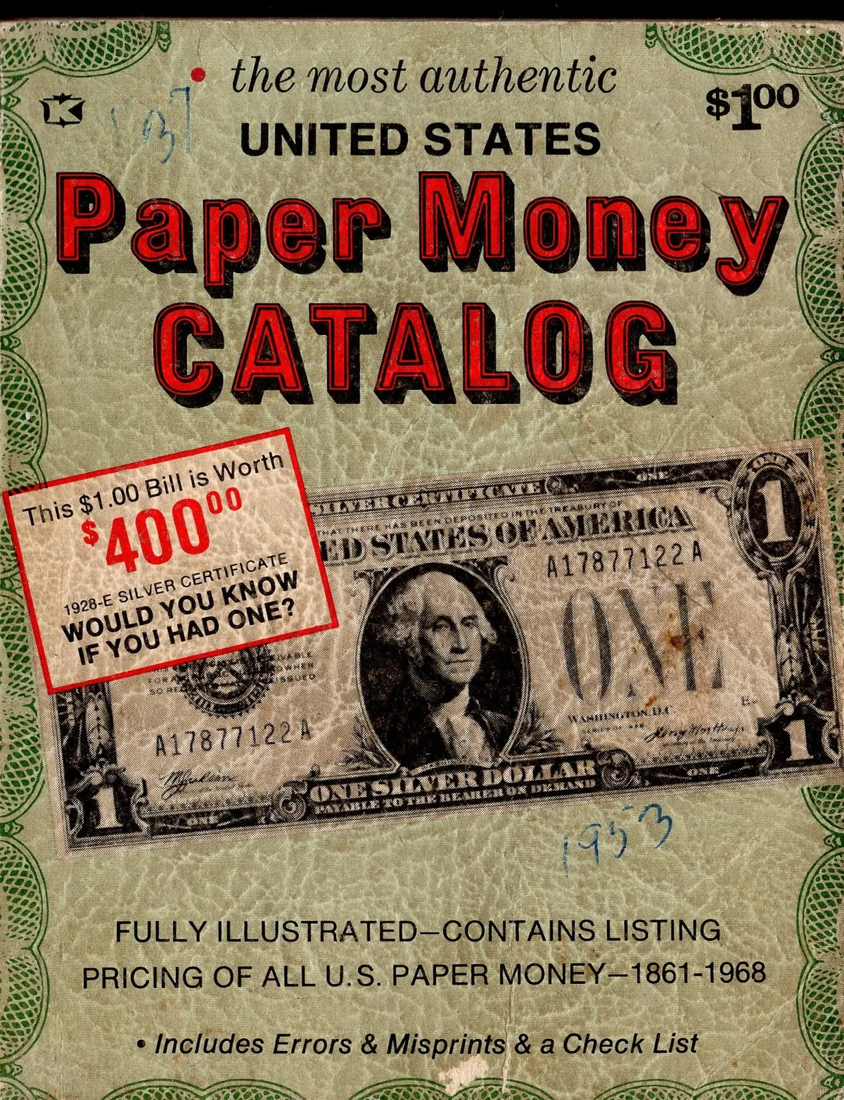 1968 U.S. Paper Money Catalog 1