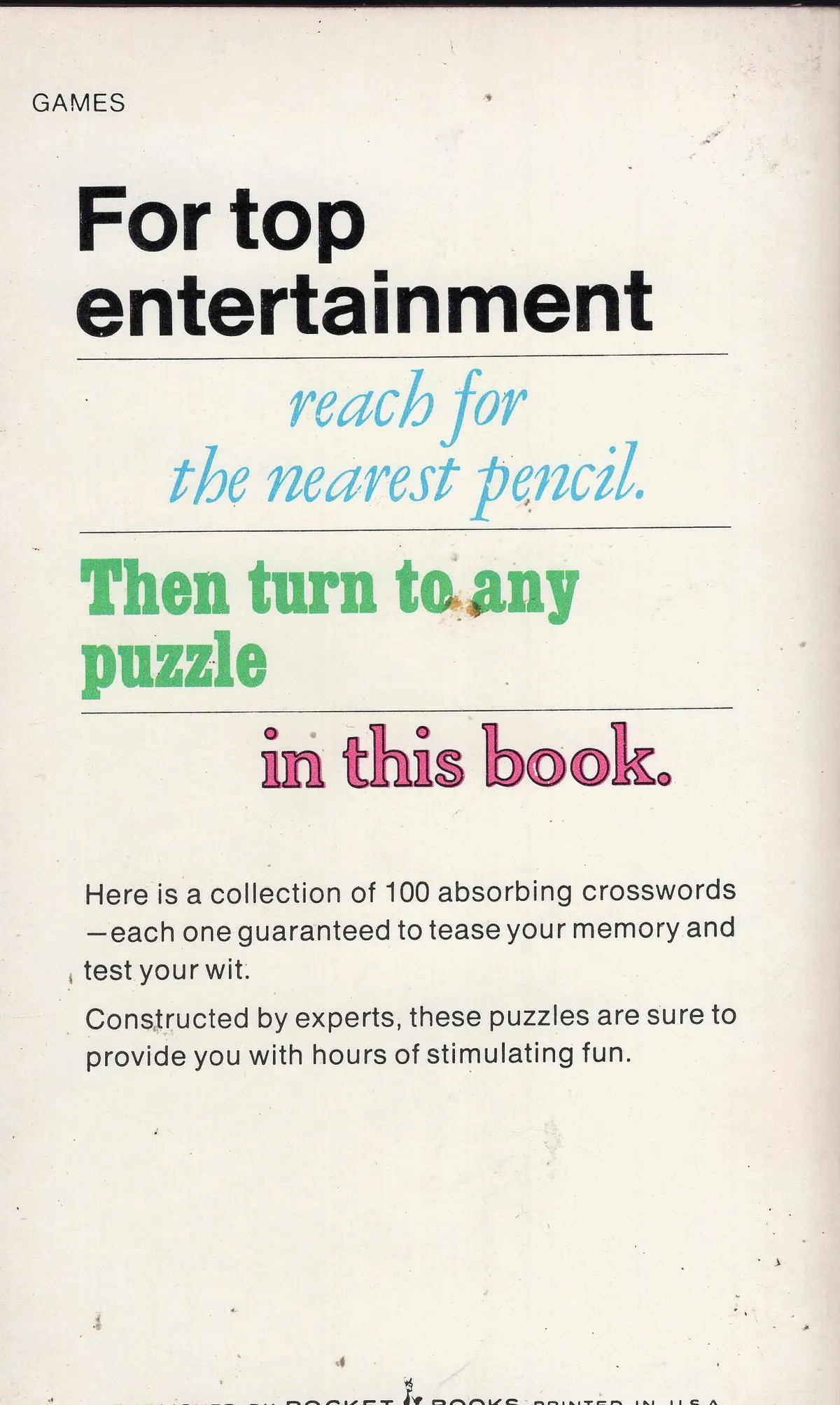 The Pocket Book Of Crossword Puzzles No 2 2