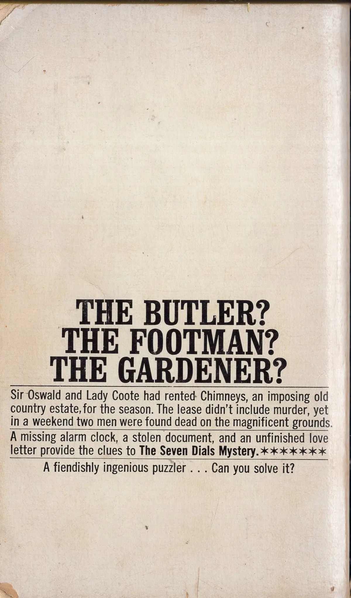 The Seven Dials Mystery 2