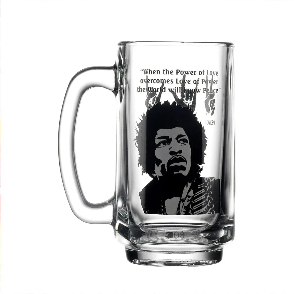 Hendrix - Love Peace Rock Beer Mug 1