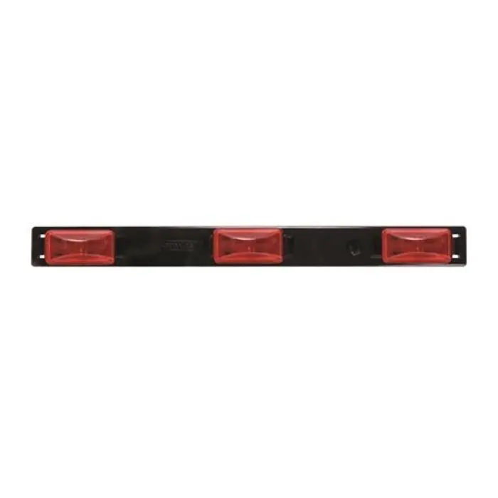 Led Light Bar - 6 Diodes - Black Plastic Base - Red 1
