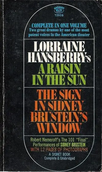 A Raisin In The Sun/The Sign In Sydney Brustein's Window 1