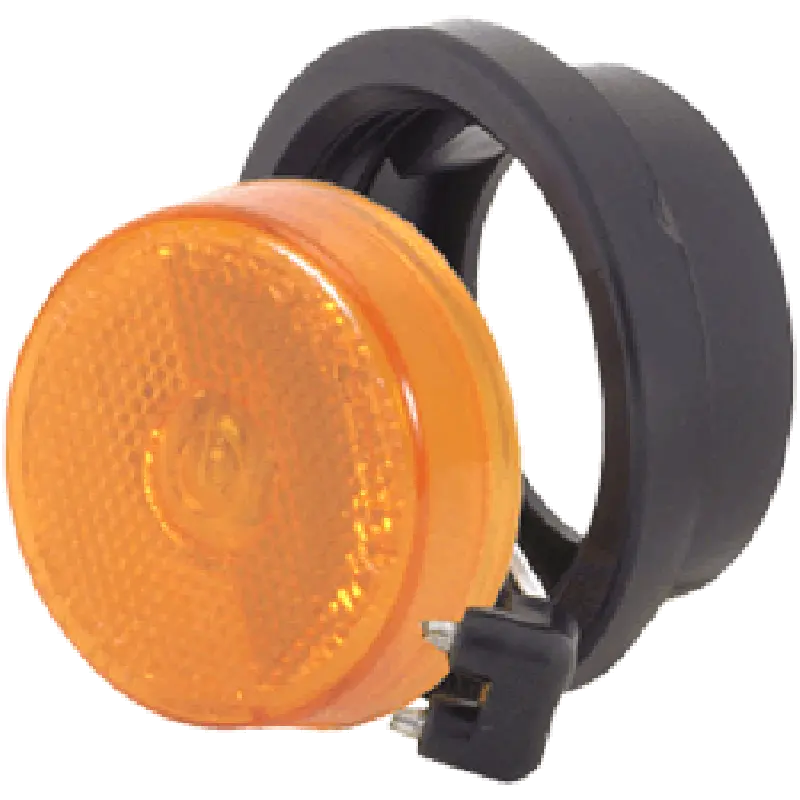 2-1/2" Round Led Marker / Clearance Light W/ Grommet & Pigtail 1
