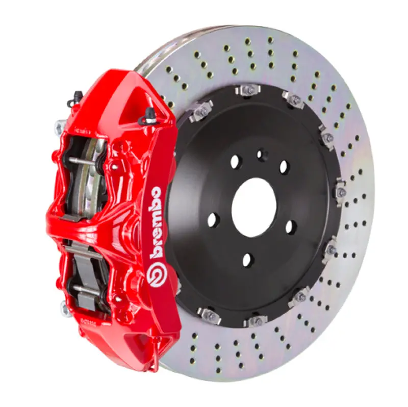 Brembo 19+ A6 (C8)/19+ A7 (C8) Front Gt Bbk 6 Piston Cast 405X34 2Pc Rotor Drilled-Red 1