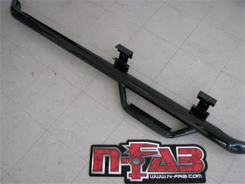 N-Fab Nerf Step Side Steps For 2007–2013 Chevy/Gmc 2500/3500 & 2007–2010 1500 Regular Cab – Textured Black, 3" Width, Full Cab Length 1