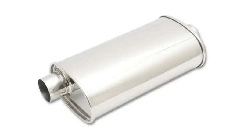 Streetpower Vibrant Oval Muffler – 5" X 9" X 15" With 2.5" Id/Od Offset-Center Body 1