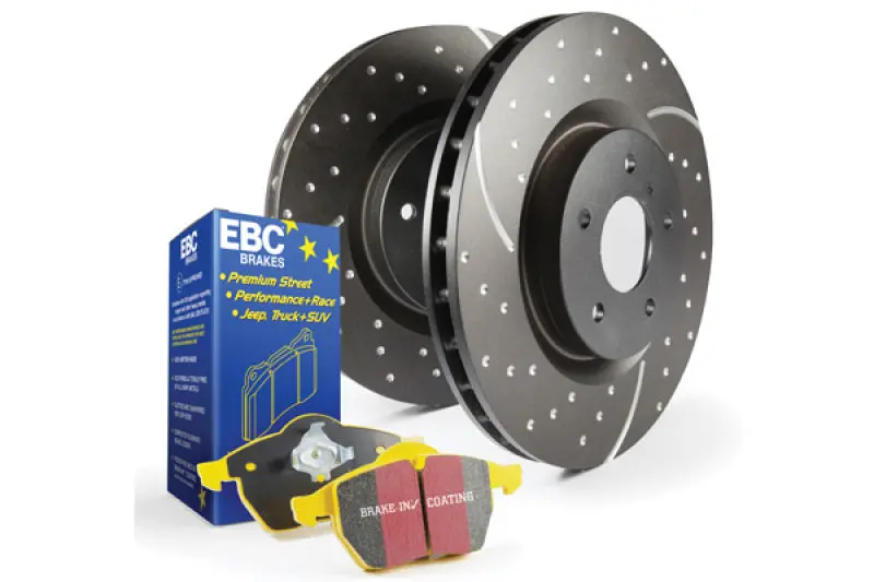Ebc Yellowstuff Performance Brake Kit – S5 Series Pads + Gd Drilled & Slotted Rotors 1