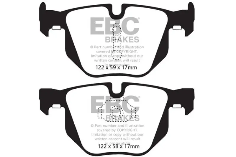 Ebc Greenstuff Rear Brake Pads For 2010–2014 Bmw X5 3.0L Turbo (E70) 1