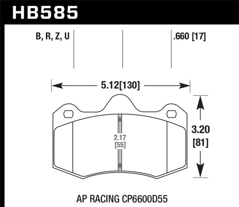 Hawk Hps 5.0 Front Brake Pads For 2012–2014 Mclaren Mp4-12C 1