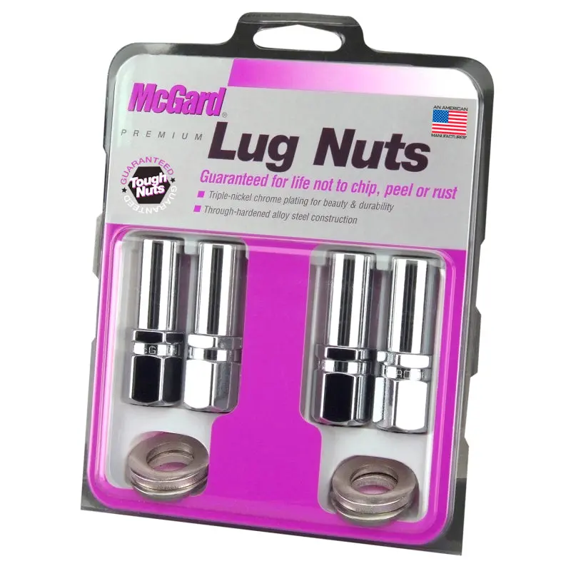 Mcgard Chrome Drag Racing Hex Lug Nuts – M12X1.5 Thread, 13/16-Inch Hex, 2.475-Inch Shank (4-Pack) 1