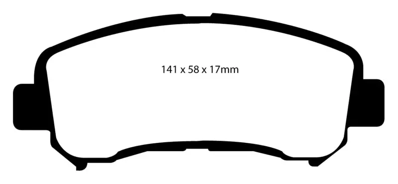 Ebc Greenstuff Front Brake Pads For 2008–2009 Nissan Rogue 2.5L 1