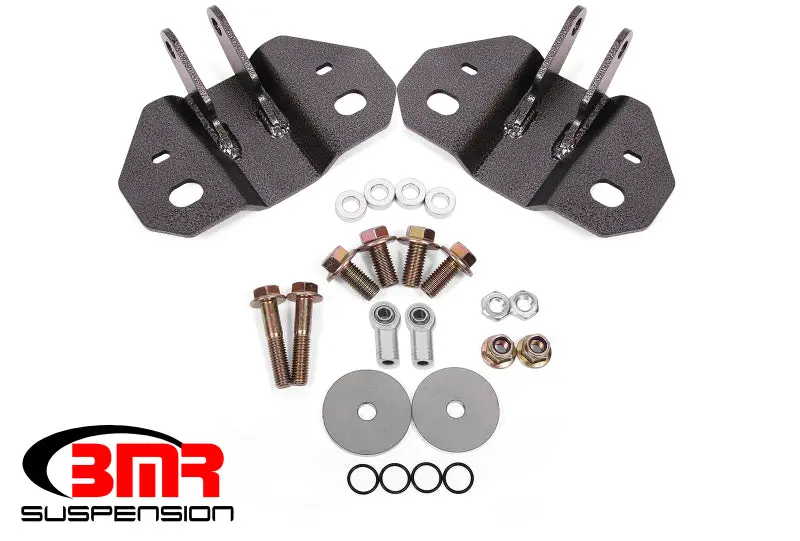 Bmr Hammertone Black Rear Upper Shock Mounts For 2015-2019 Ford Mustang 1