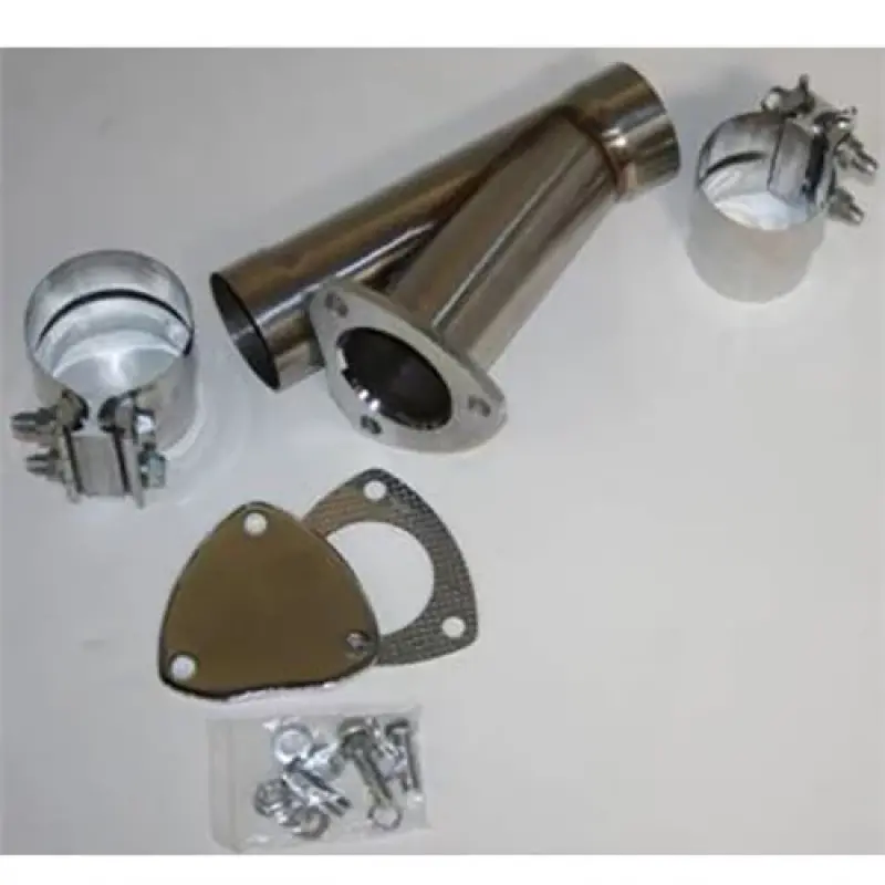 Granatelli 3-Inch Stainless Steel Manual Exhaust Cutout Kit With Slip-Fit And Band Clamp 1