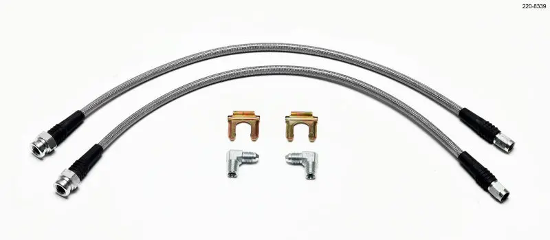 Wilwood Stainless Steel Flexline Brake Hose Kit For 1999.5–2003 Volkswagen Golf Iv 1