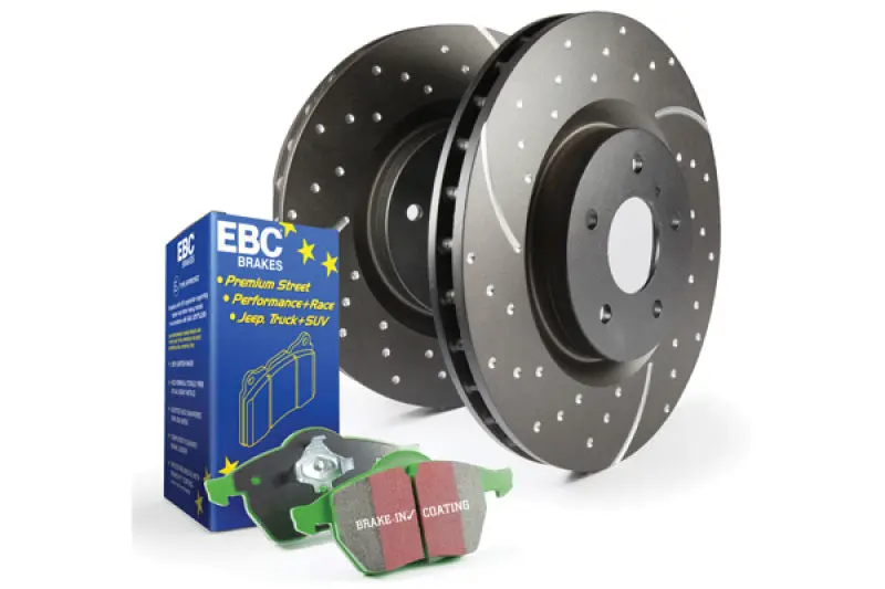 Ebc S3 Brake Kit: Greenstuff Street Performance Pads + Gd Drilled & Slotted Rotors 1