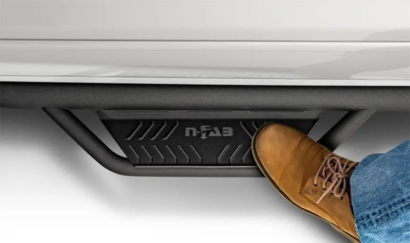 N-Fab Podium Lg Cab-Length Side Steps For 2009–2014 Dodge Ram 1500 Quad Cab – Texas Black 1