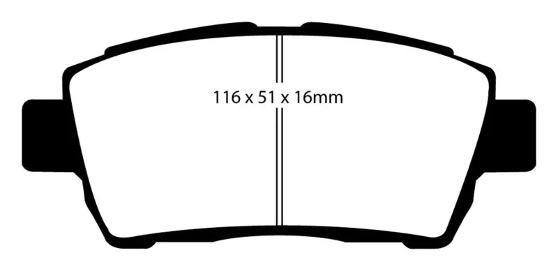 Ebc Redstuff Front Brake Pads For 2011–2015 Scion Iq 1.3L 1