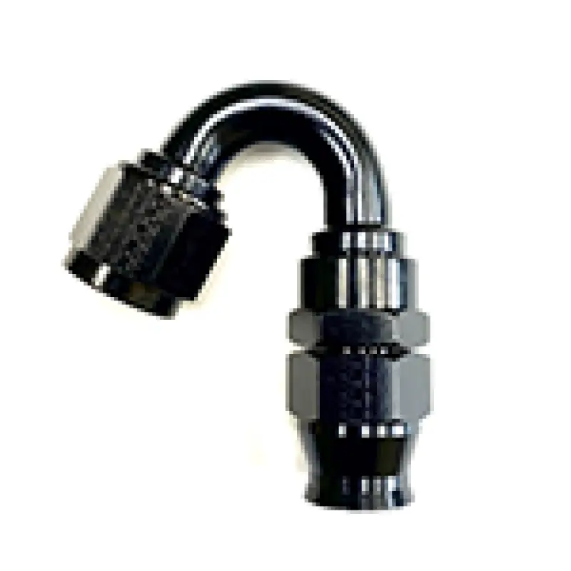 Fragola -6An Real Street Efi Quick-Disconnect Hose End – 150° Angle, 3/8" Id, Black Anodized 1
