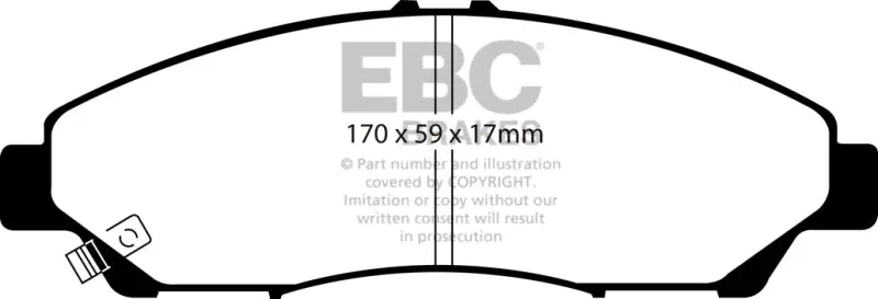 Ebc Ultimax2 Front Brake Pads For 2007–2013 Acura Mdx 3.7L 1