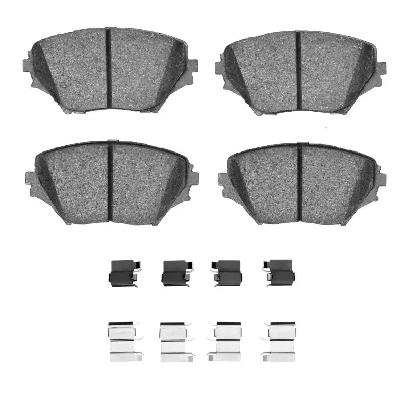 R1 Semi-Metallic Front Brake Pad & Hardware Kit For 2001–2005 Toyota Rav4 1