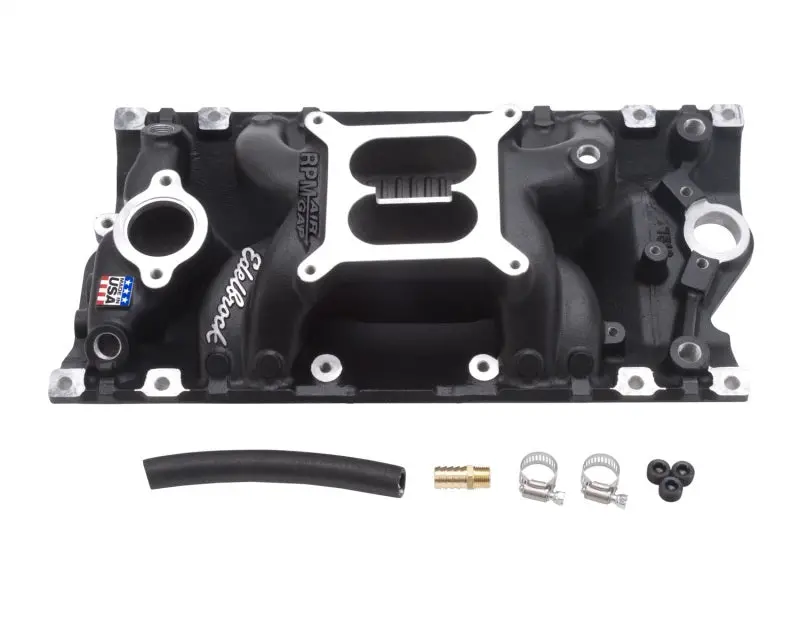Edelbrock Performer Rpm Air Gap Intake Manifold For Vortec Heads – Black Powder Coat Finish 1