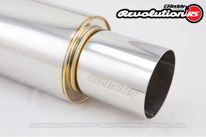 Greddy Revolution Universal 2.5-Inch Performance Muffler – Stainless Steel Construction 1